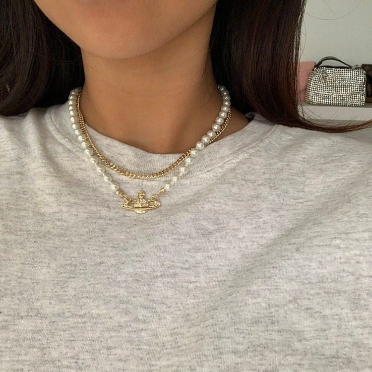 最經典熱賣款‼️Vivienne Westwood Mini Bas Relief 珍珠頸鏈🪞 - Topickstore