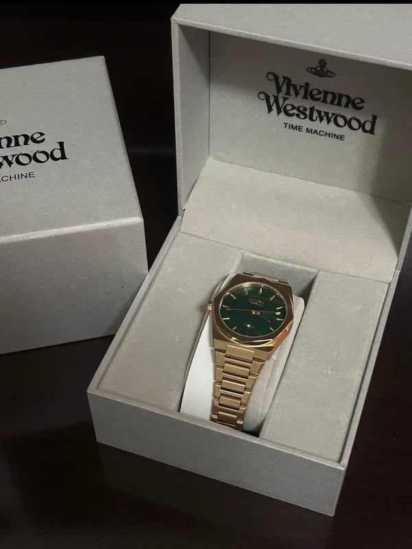 限量四折發售!! Vivienne Westwood Limehouse 復古寶石綠八角手錶