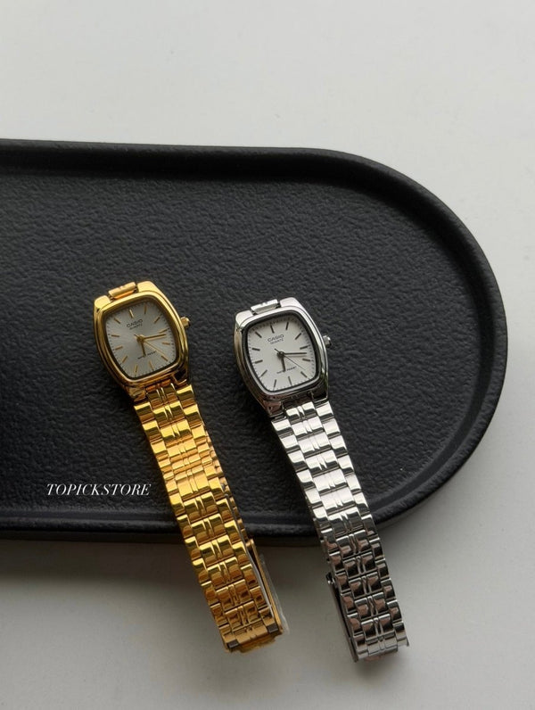 Casio Classic Silver 復古氣質小鋼錶(黑白兩色) - TOPICKSTORE