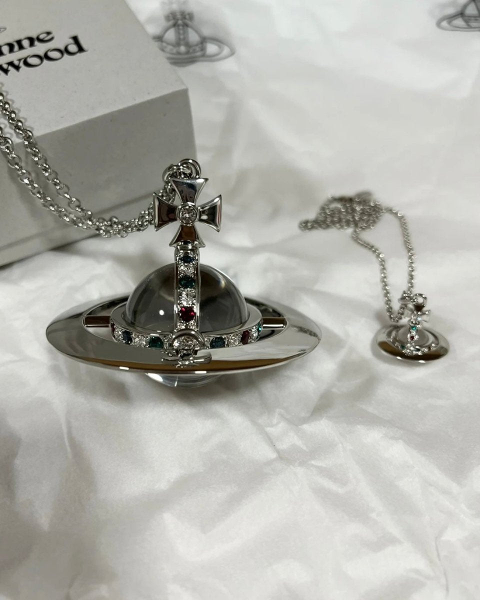 Vivienne Westwood ORB Pendant Necklace 暗灰色🖤 - Topickstore