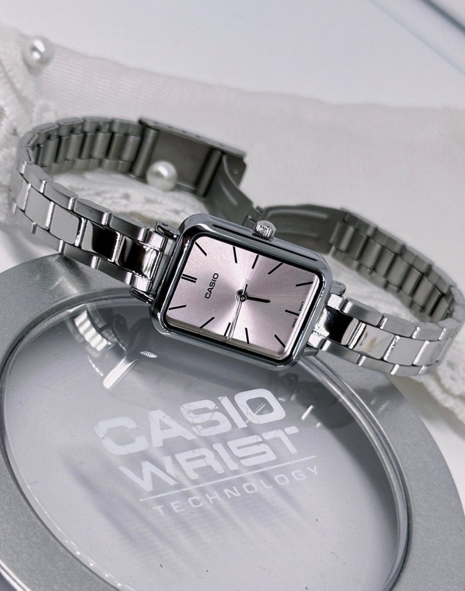 Casio Elegant Rectangle｜粉色 藍色簡潔夏日風 襯幼鋼帶 - Topickstore