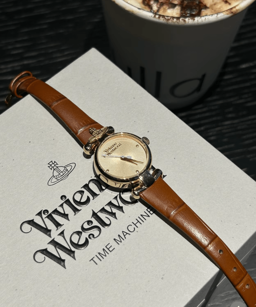 Vivienne Westwood Ladies Maida Watch - 啡金皮革手錶 - Topickstore
