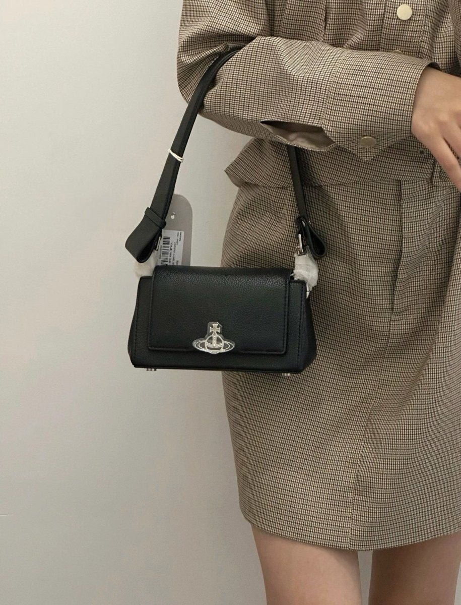 Vivienne Westwood Hazel Bag👜新版3D LOGO 復古皮革荔枝紋手袋 - Topickstore