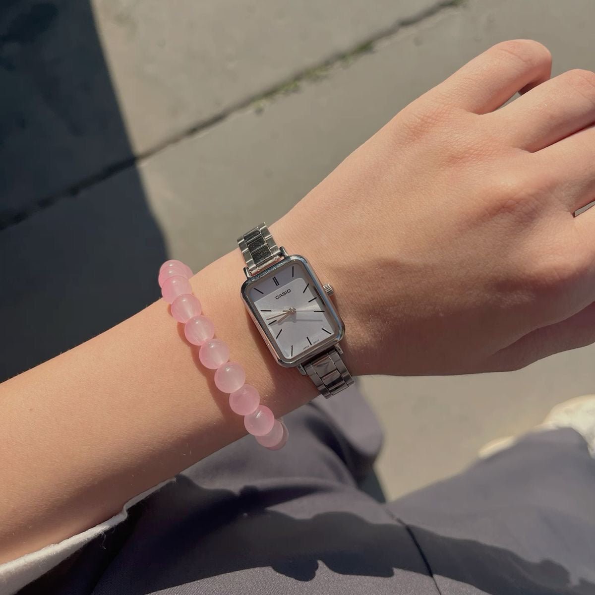 Casio Vintage 復古法式小方錶(銀金兩色) - Topickstore
