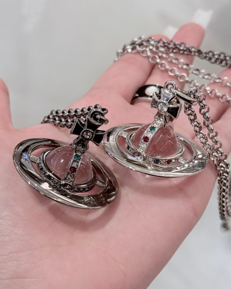 Vivienne Westwood ORB Pendant Necklace 暗灰色🖤 - Topickstore
