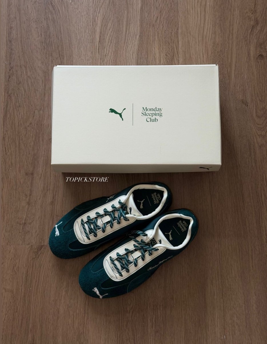 PUMA x Monday Sleeping Club Speedcat森林綠麂皮聯名球鞋 - TOPICKSTORE