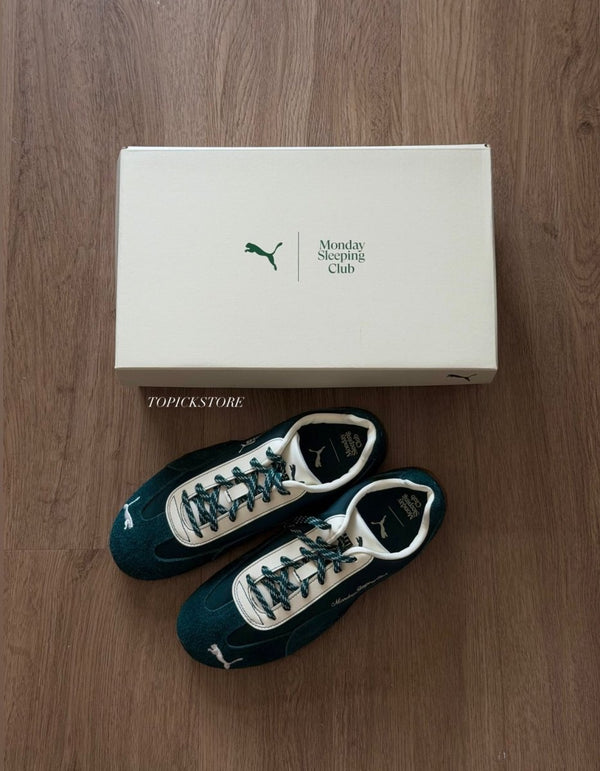 PUMA x Monday Sleeping Club Speedcat森林綠麂皮聯名球鞋 - TOPICKSTORE