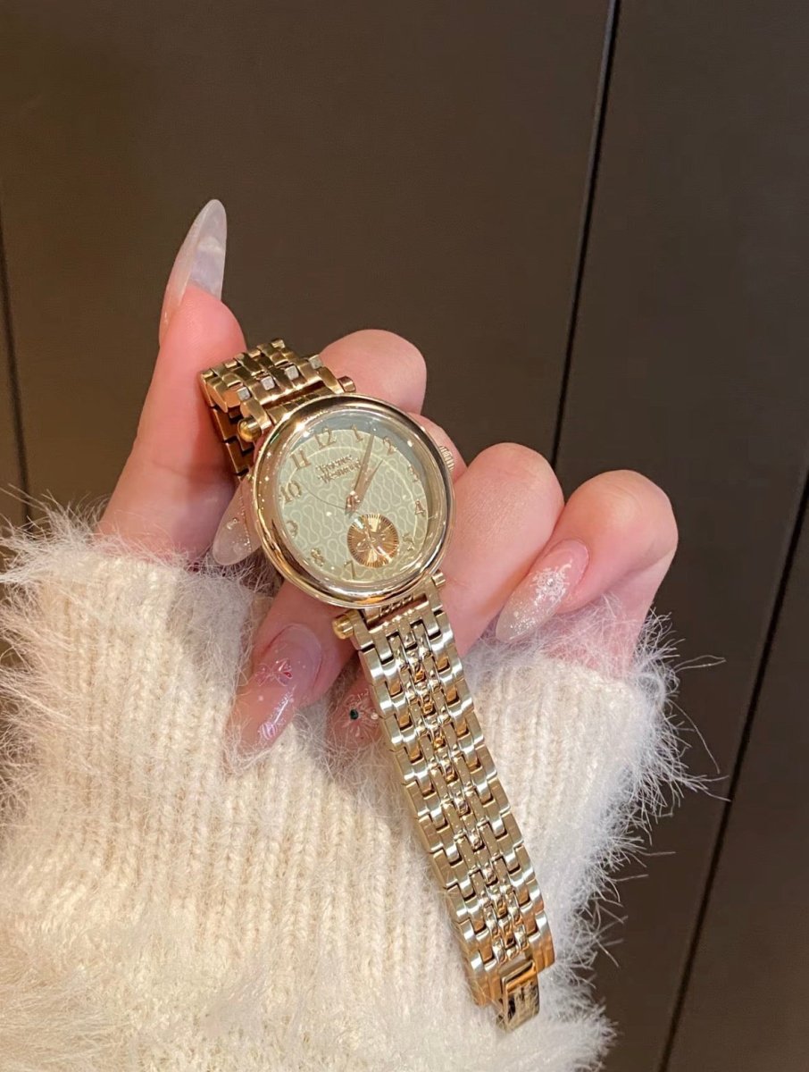 Vivienne Westwood Primrose 經典金色優雅腕錶 - Topickstore