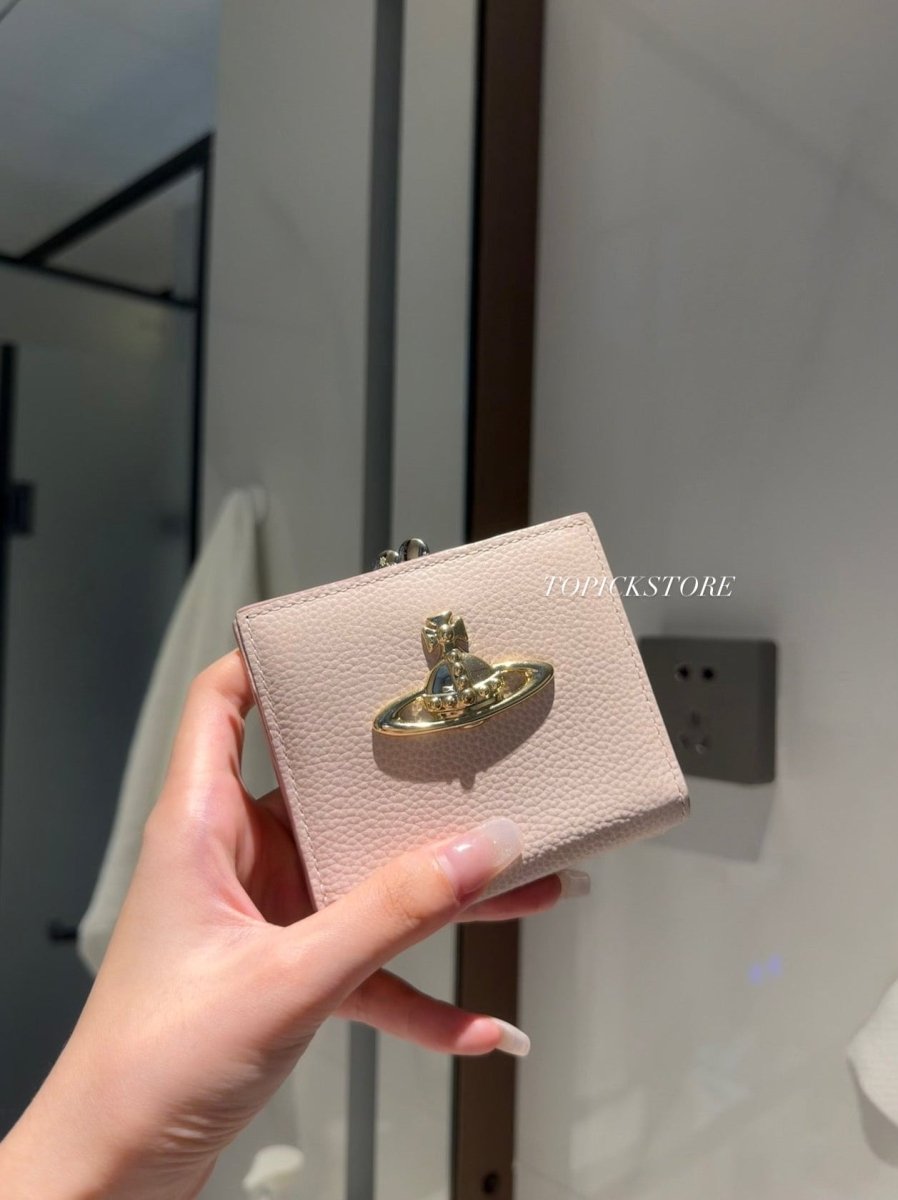 【日本限定】 Vivienne Westwood 熱賣款櫻花粉🌸小方形銀包 - Topickstore