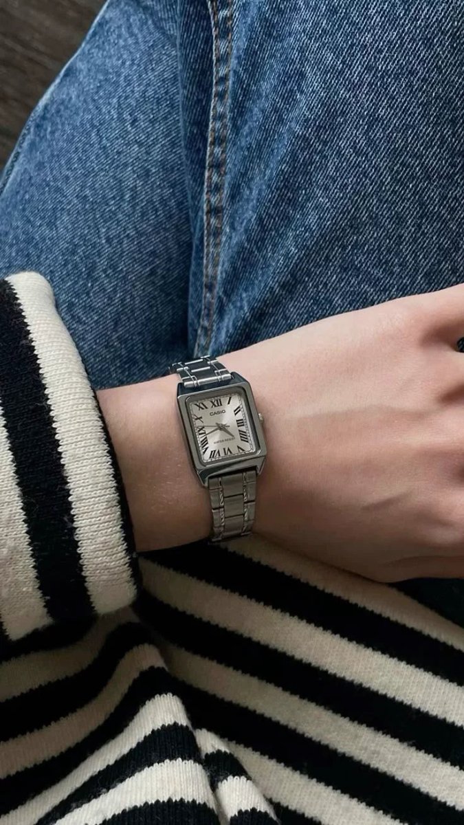 Casio Vintage 復古羅馬字小方錶 (金銀兩色) - Topickstore
