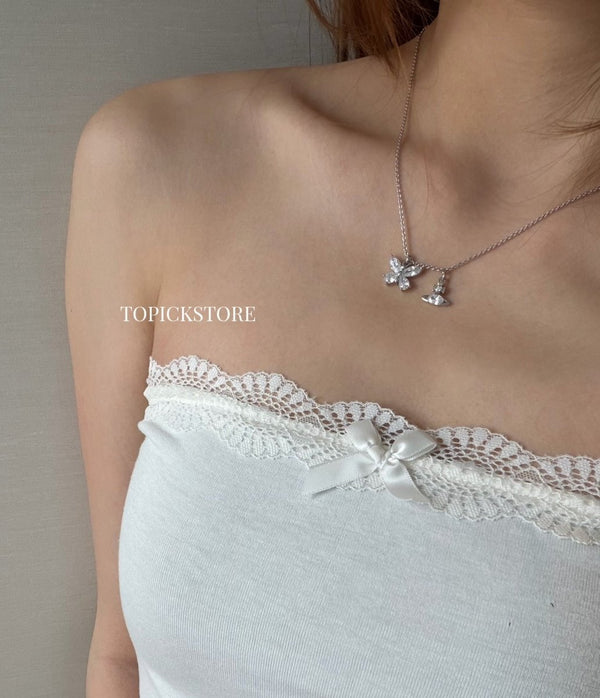 Vivienne Westwood 限定版 Elianne 小蝴蝶星球🪐頸鏈 - Topickstore