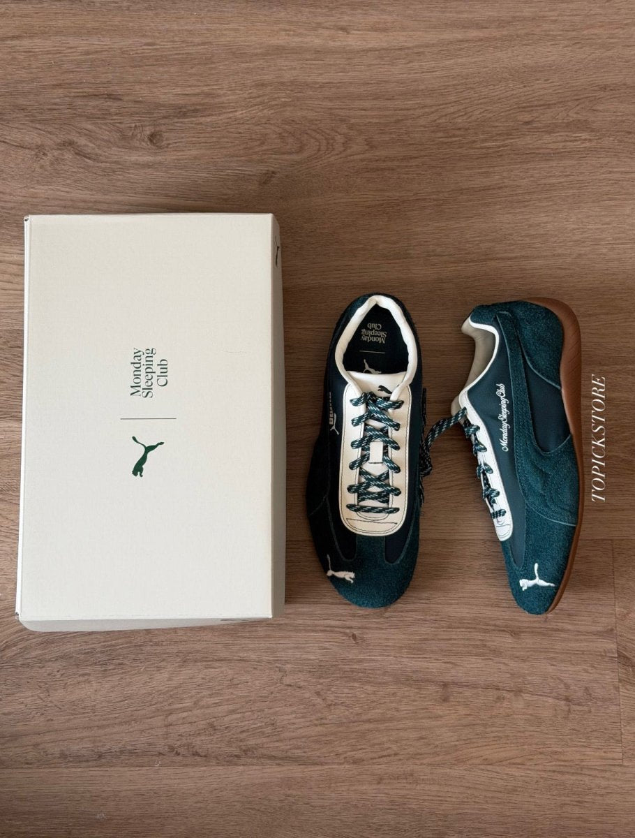 PUMA x Monday Sleeping Club Speedcat森林綠麂皮聯名球鞋 - TOPICKSTORE