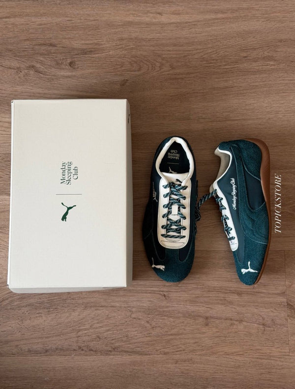 PUMA x Monday Sleeping Club Speedcat森林綠麂皮聯名球鞋 - TOPICKSTORE