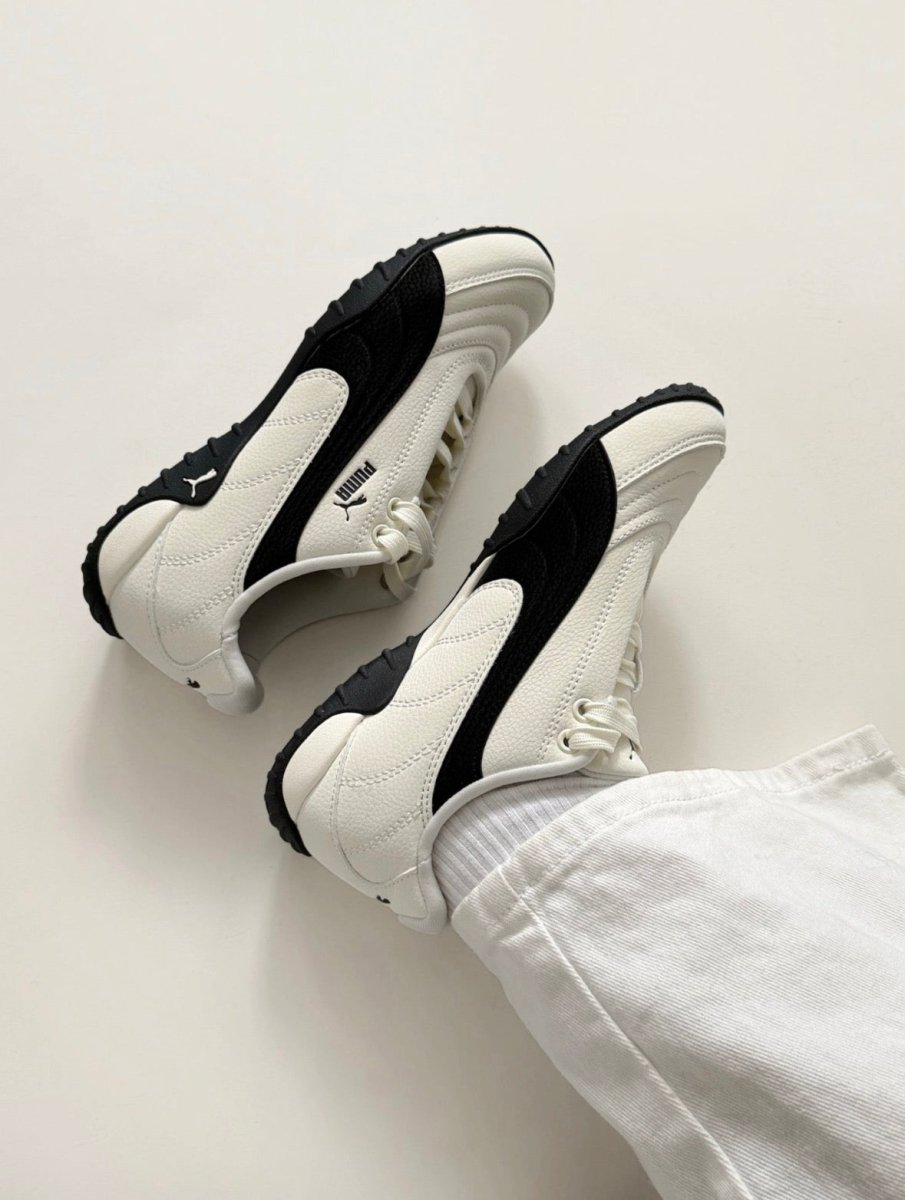 PUMA Novacat Luxe薄底限定黑白藍復古賽車鞋 - TOPICKSTORE