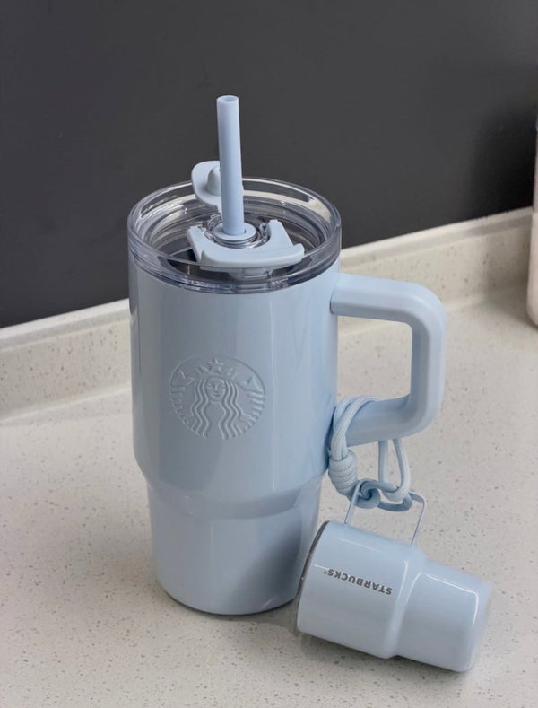 STATBUCKS🩵海底綺遇系列粉藍保溫杯 - TOPICKSTORE