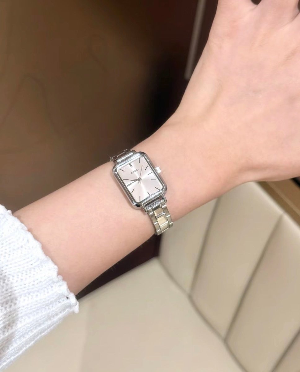 Casio Elegant Rectangle｜粉色 藍色簡潔夏日風 襯幼鋼帶 - Topickstore