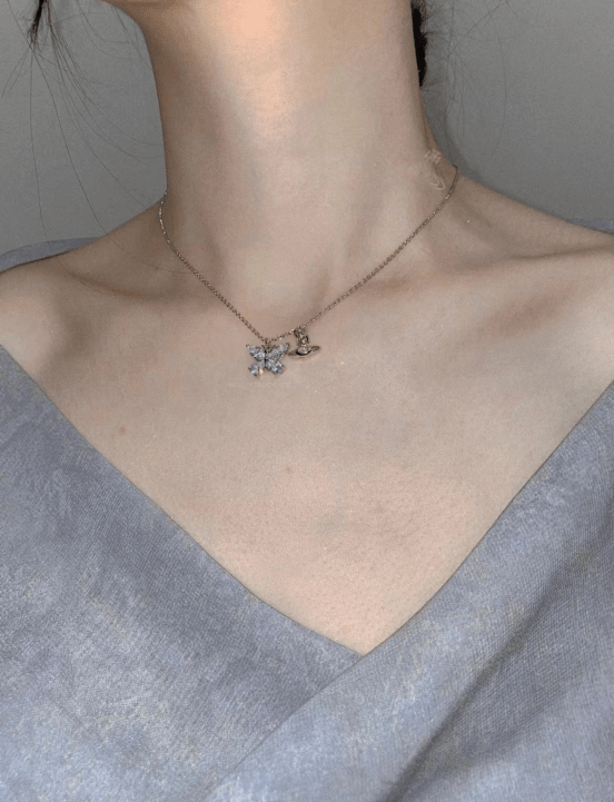 Vivienne Westwood 限定版 Elianne 小蝴蝶星球🪐頸鏈 - Topickstore