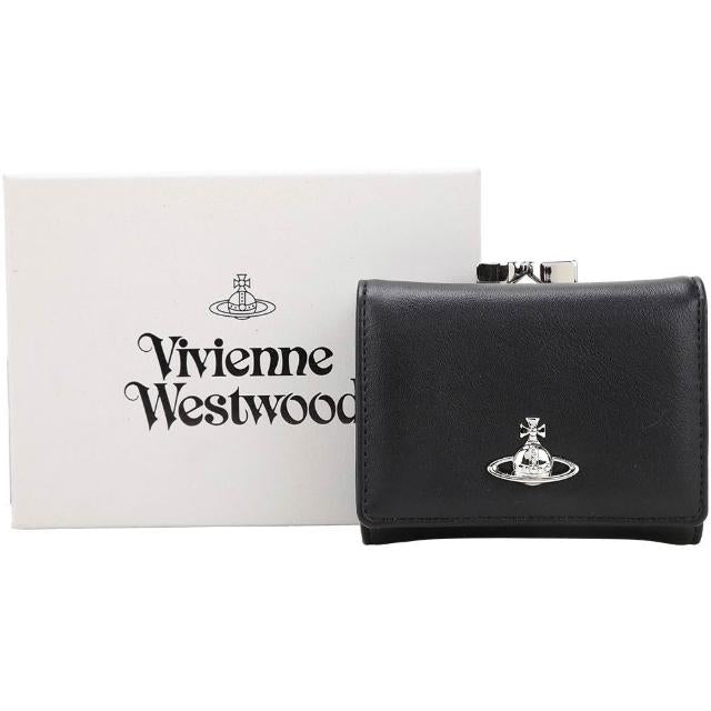 Vivienne Westwood Small Frame Wallet 黑銀色荔枝皮 & 超軟熟牛皮🖤✨ 內有超多格超實用！！ - Topickstore