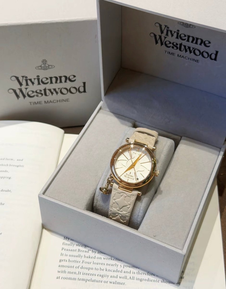 入門必買! Vivienne Westwood Orb II 真皮手錶(立體 3D 小土星吊墜!!) - TOPICKSTORE