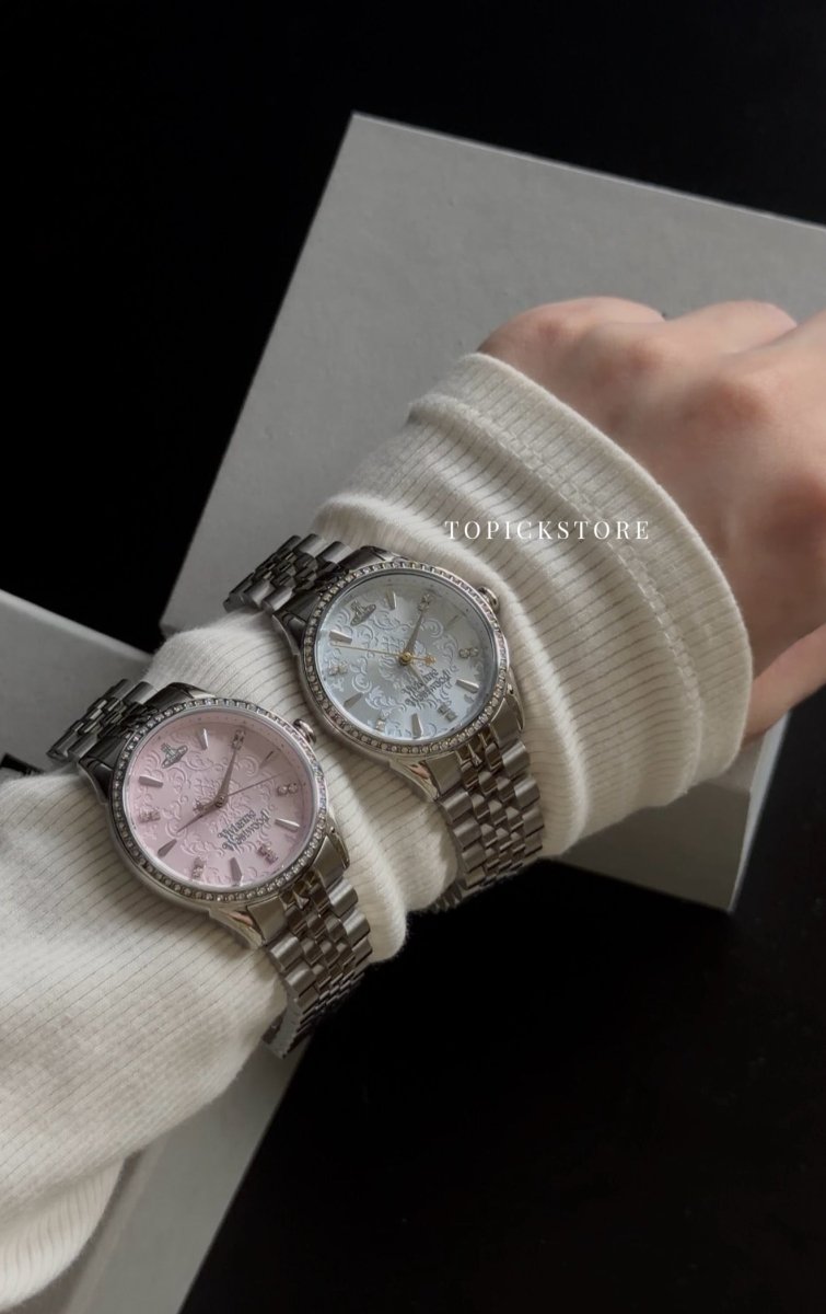 2026最新款!! Vivienne Westwood Little Wallace Watch - 碎花粉🌸 - TOPICKSTORE
