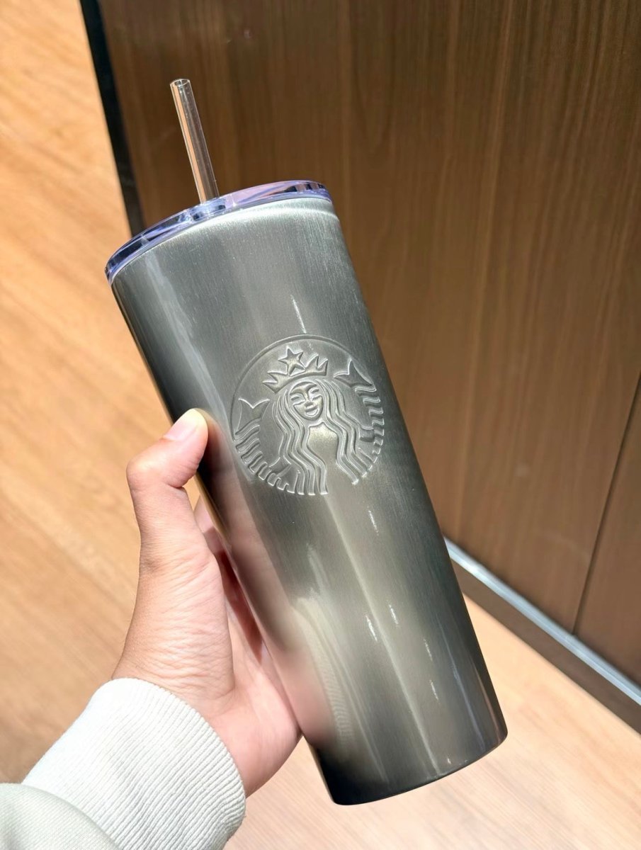 Starbucks 經典銀色漸變超保溫水杯 - Topickstore