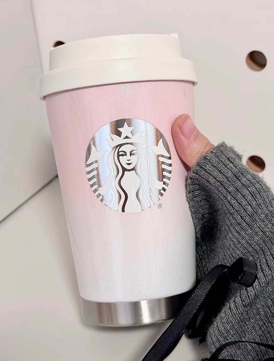 【 亞太區限定 】限量版✨漸層粉白Starbucks大容量水杯🩷 - Topickstore