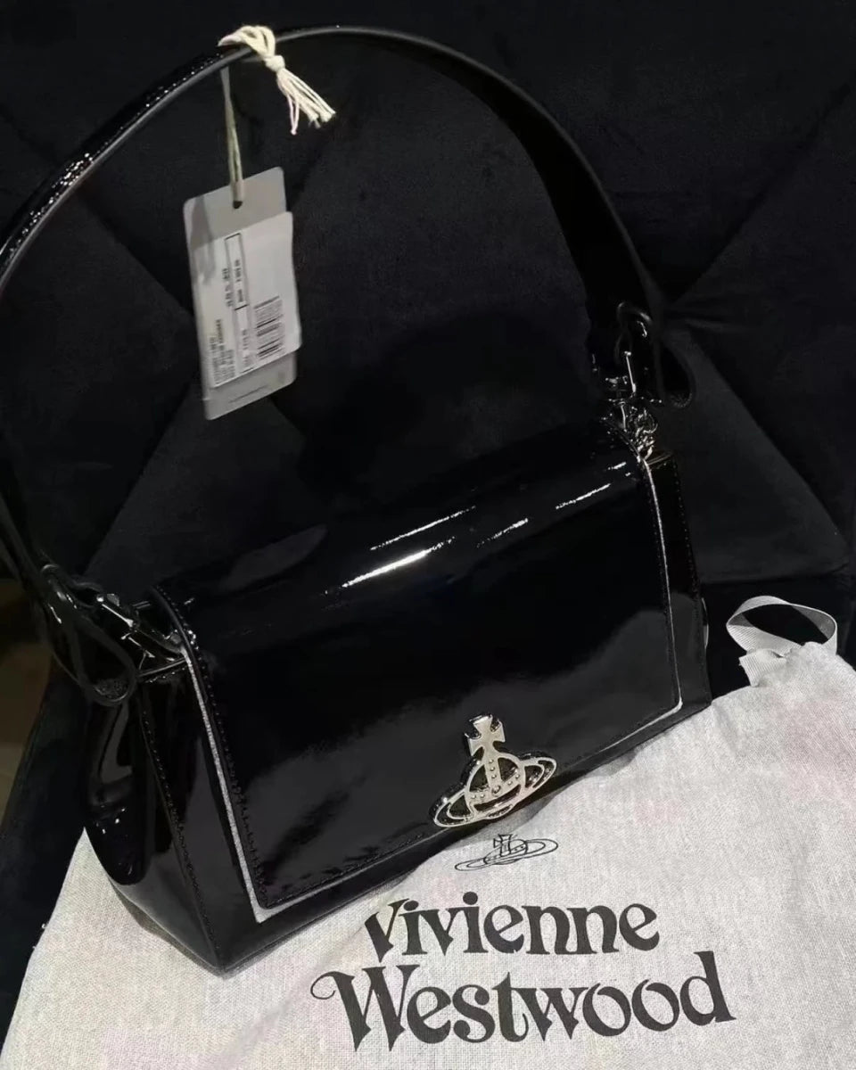 Vivienne Westwood Hazel Bag 頂級亮面漆皮黑色手袋🖤✨ - Topickstore