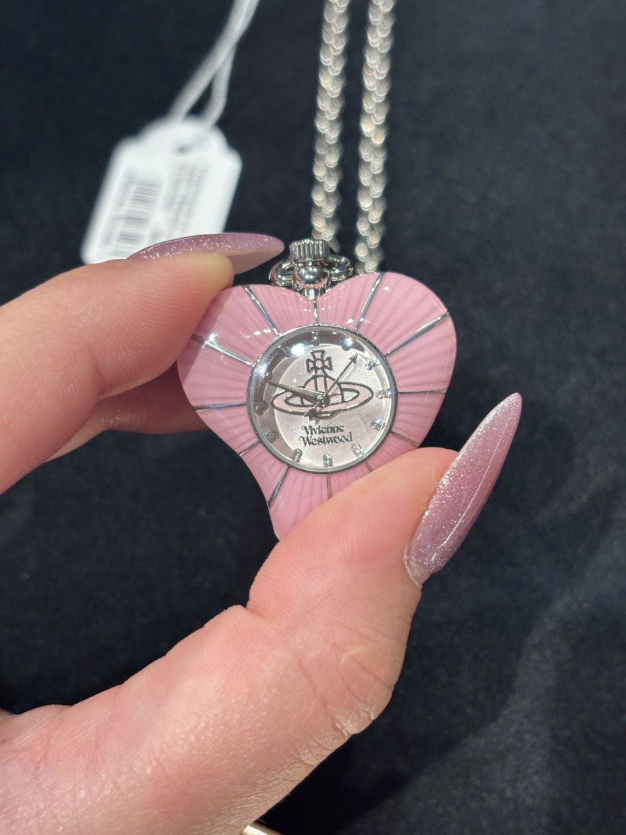 Vivienne Westwood 復古 Punk 風心形扣針陀錶頸鏈 🕰️♥️ - Topickstore