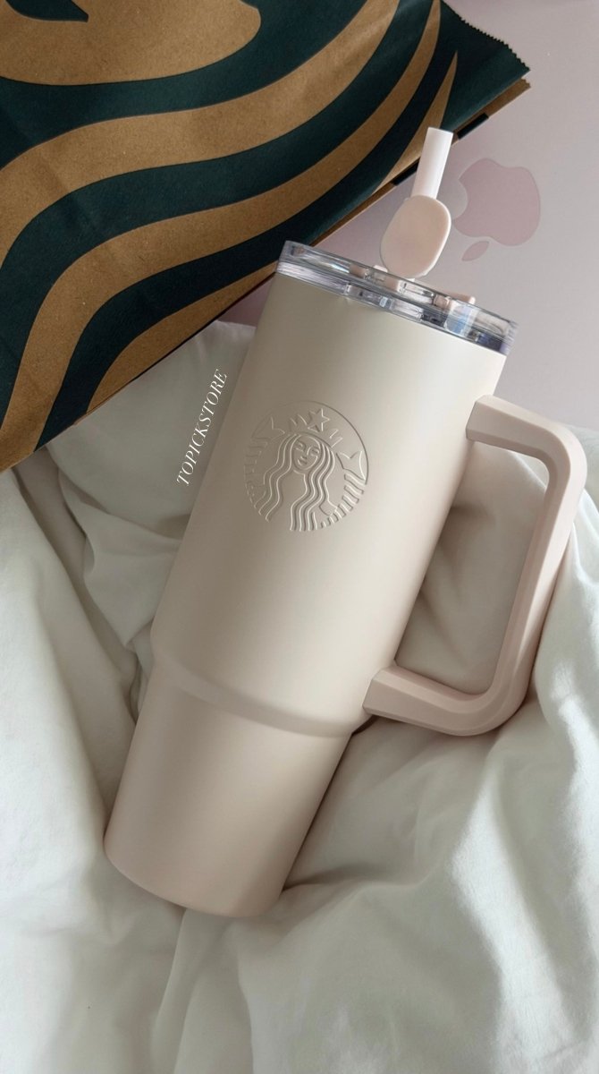 【 亞太區限定 】 Starbucks✨超級美少女粉💓900mL 不鏽鋼吸管水杯｜女生們 找到你們喝水的動力了🥹！！ - Topickstore