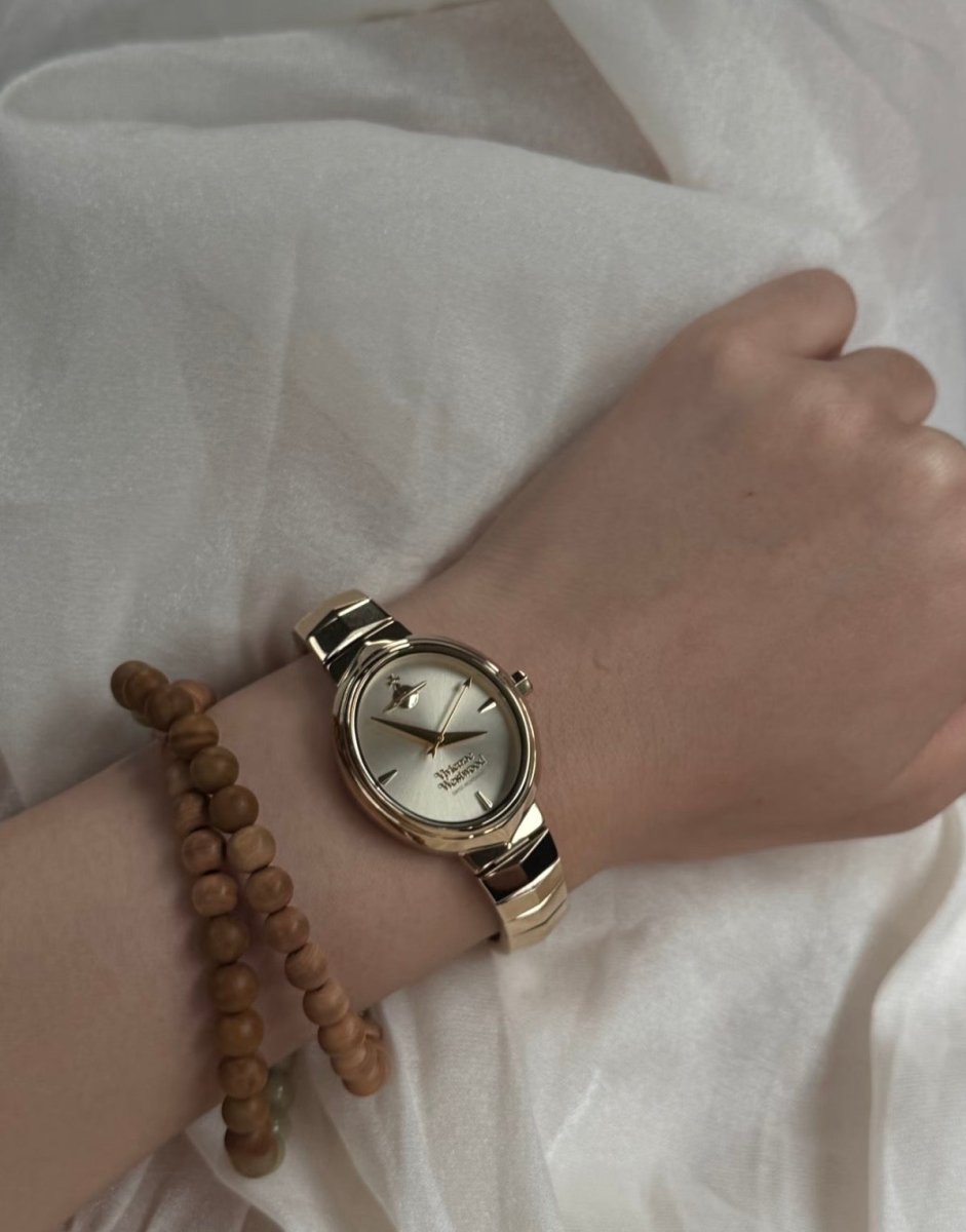 (金銀兩色)Vivienne Westwood Armour Watch 極簡蛇骨手錶 - TOPICKSTORE