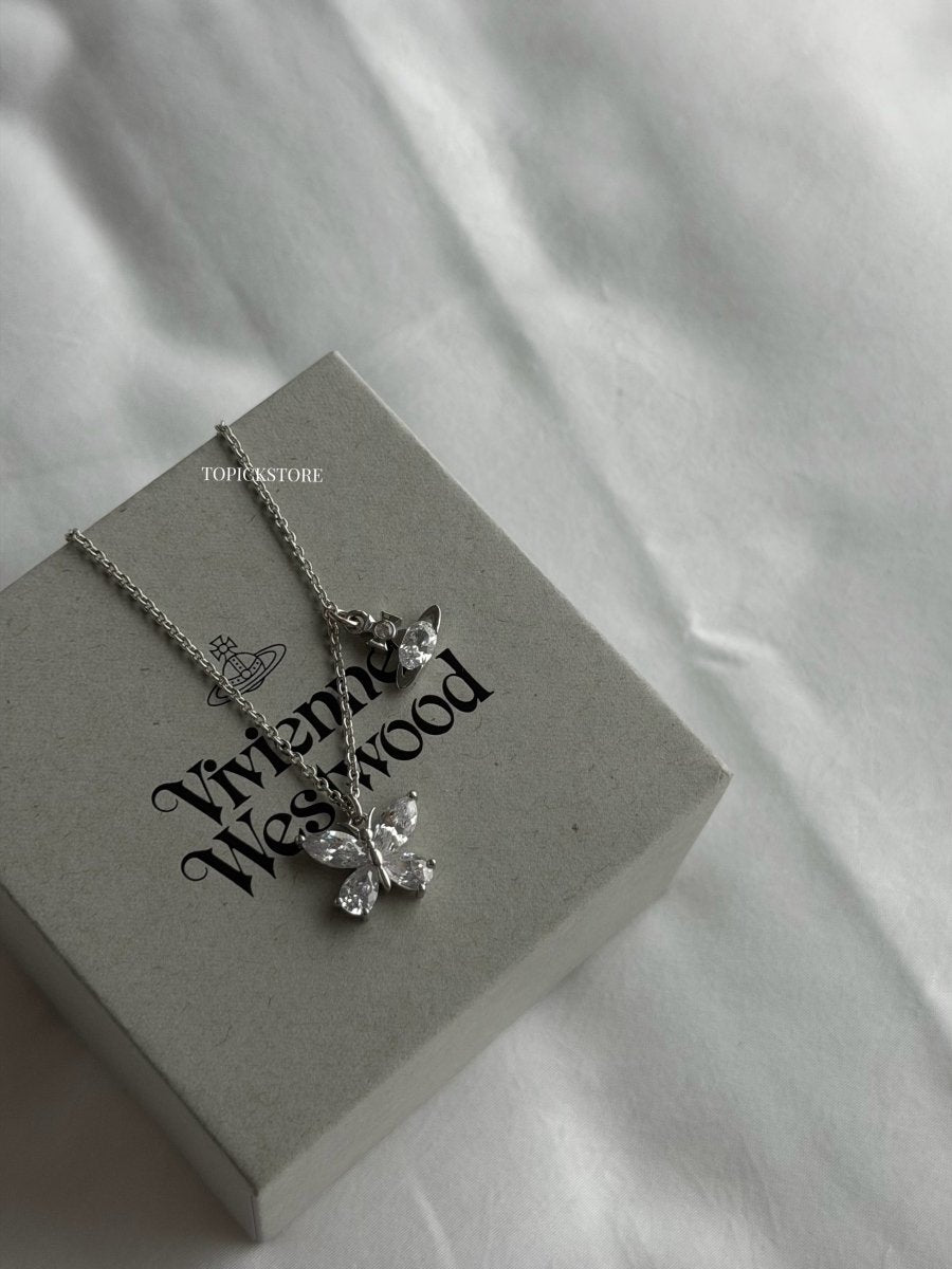 Vivienne Westwood 限定版 Elianne 小蝴蝶星球🪐頸鏈 - Topickstore