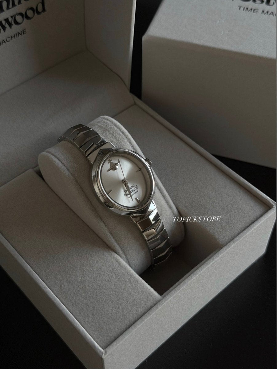 (金銀兩色)Vivienne Westwood Armour Watch 極簡蛇骨手錶 - TOPICKSTORE
