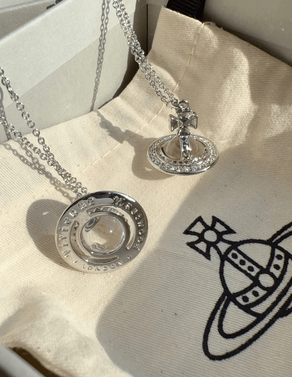 Vivienne Westwood Pina 白鑽土星頸鏈💎 - Topickstore