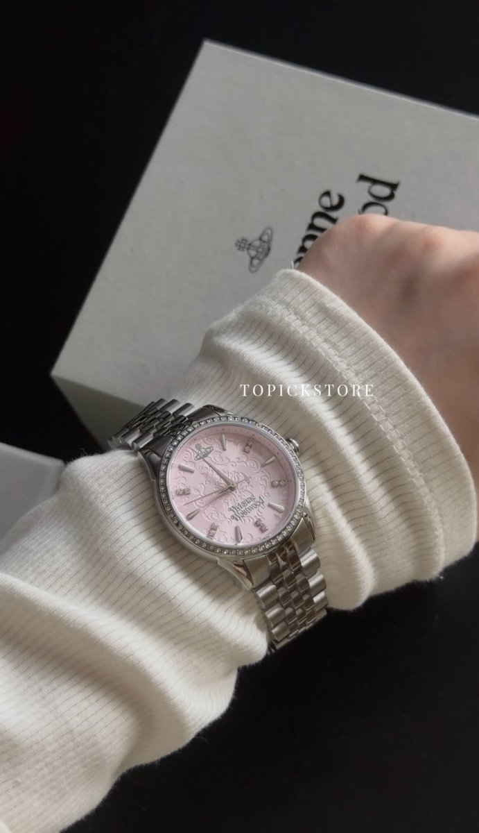 2026最新款!! Vivienne Westwood Little Wallace Watch - 碎花粉🌸 - TOPICKSTORE