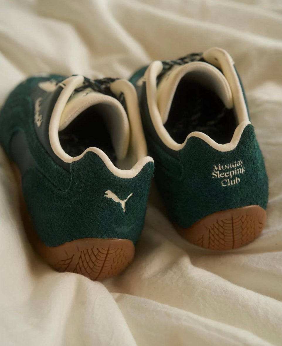PUMA x Monday Sleeping Club Speedcat森林綠麂皮聯名球鞋 - TOPICKSTORE