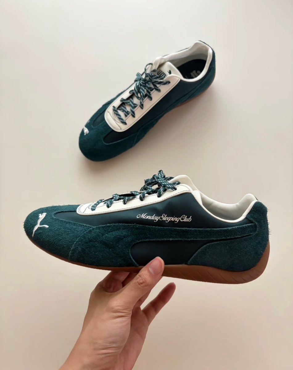 PUMA x Monday Sleeping Club Speedcat森林綠麂皮聯名球鞋 - TOPICKSTORE