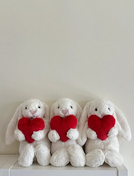 JELLYCAT Bashful Bunny with Heart 抱心心兔兔公仔 - Topickstore