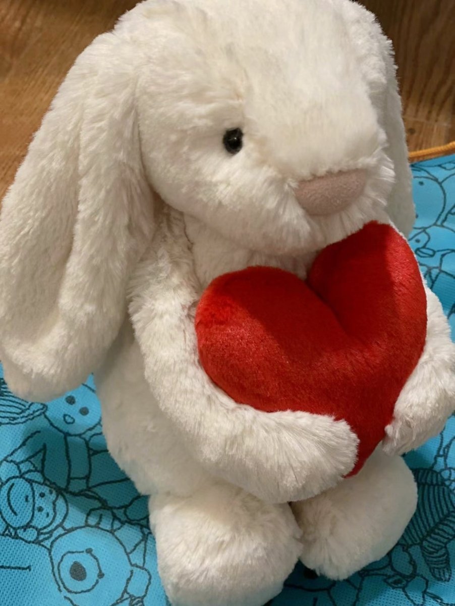 JELLYCAT Bashful Bunny with Heart 抱心心兔兔公仔 - Topickstore