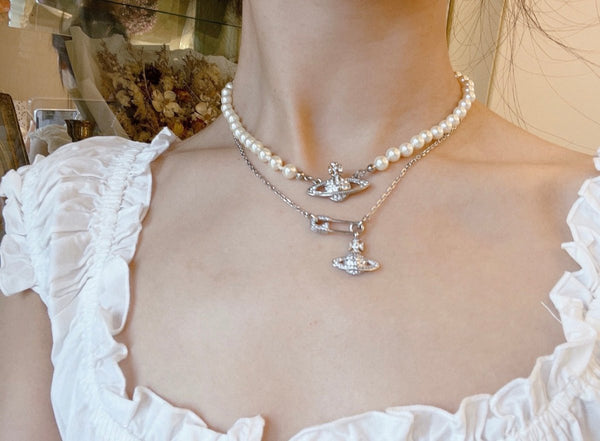 Vivienne Westwood 人氣款Lucrece Orb Necklace 扣針款頸鏈 - Topickstore