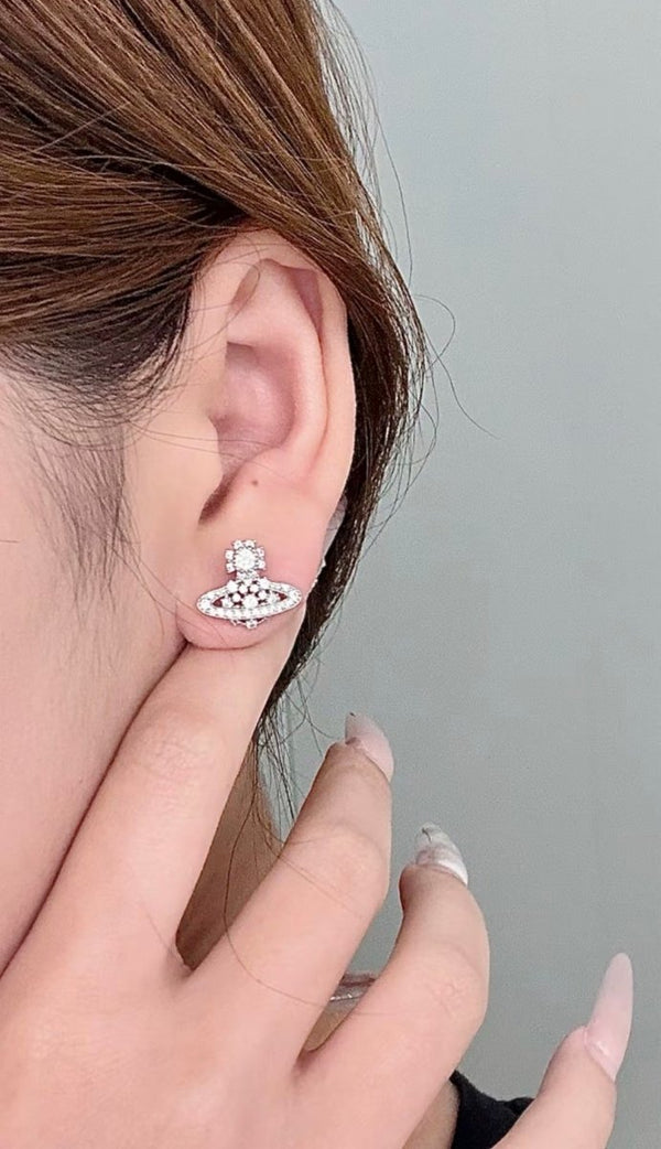 Vivienne Westwood Narcissa Earrings 防敏閃鑽耳環｜925純銀高級系列 - Topickstore