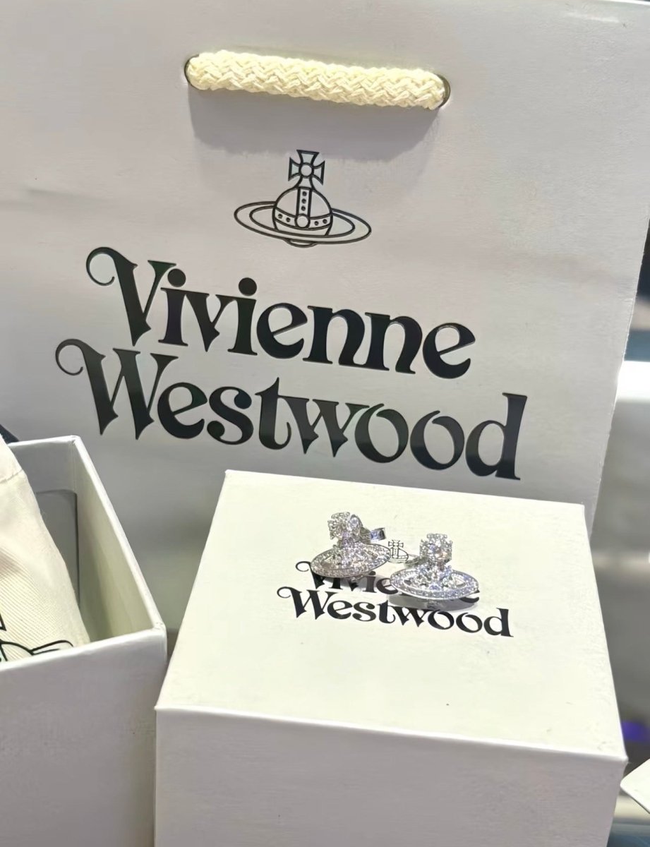 Vivienne Westwood Narcissa Earrings 防敏閃鑽耳環｜925純銀高級系列 - Topickstore