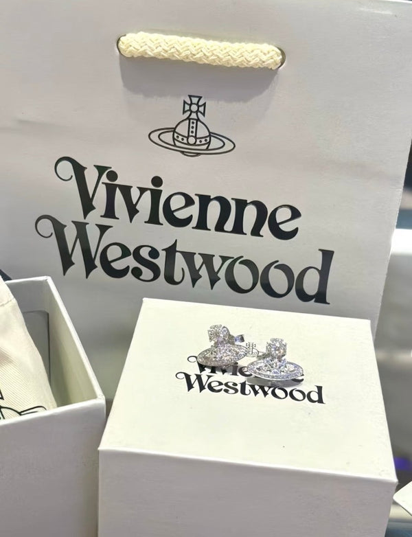 Vivienne Westwood Narcissa Earrings 防敏閃鑽耳環｜925純銀高級系列 - Topickstore