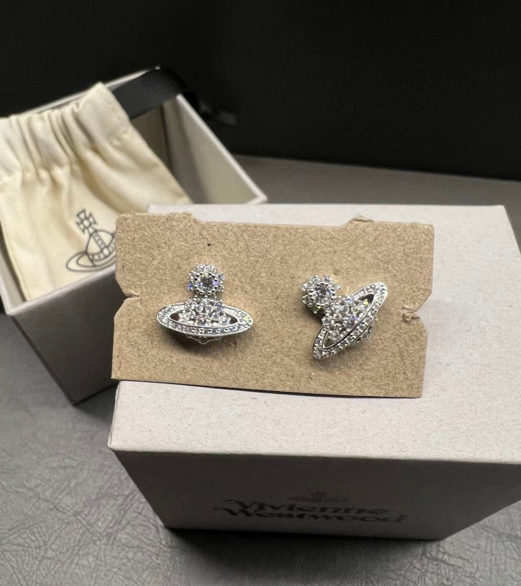 Vivienne Westwood Narcissa Earrings 防敏閃鑽耳環｜925純銀高級系列 - Topickstore