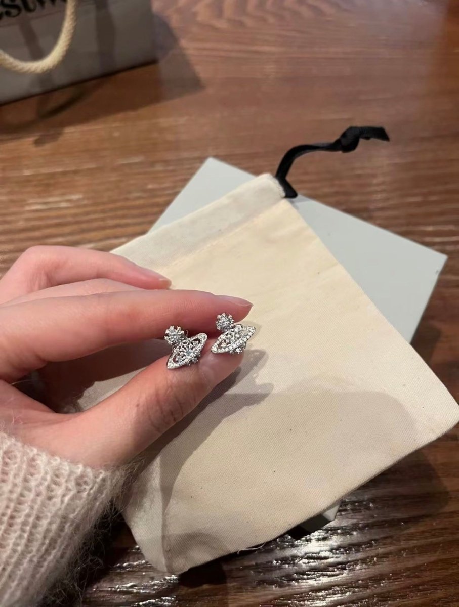 Vivienne Westwood Narcissa Earrings 防敏閃鑽耳環｜925純銀高級系列 - Topickstore