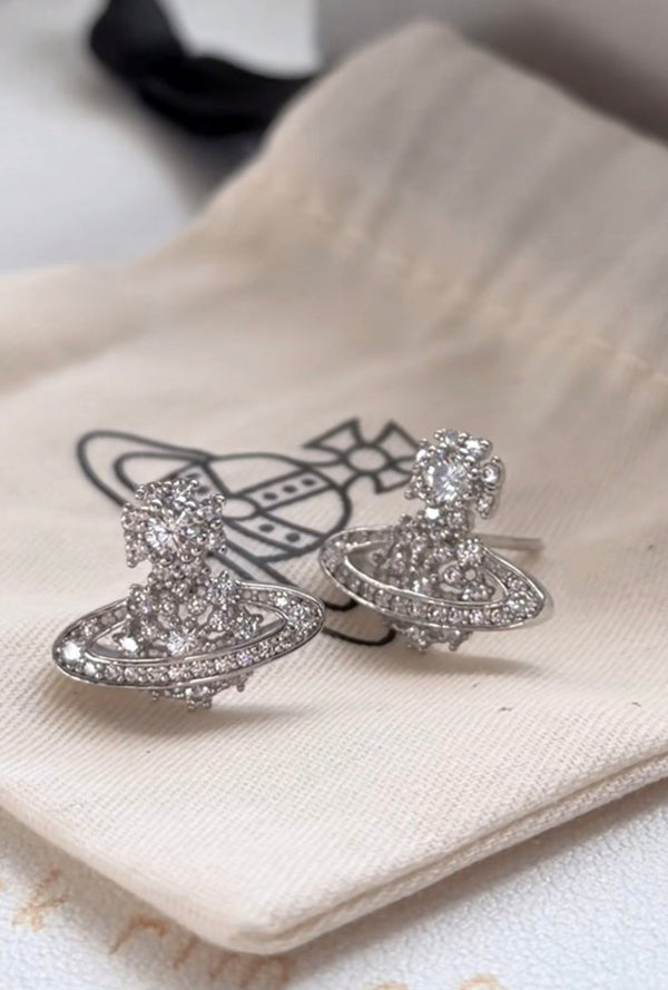 Vivienne Westwood Narcissa Earrings 防敏閃鑽耳環｜925純銀高級系列 - Topickstore
