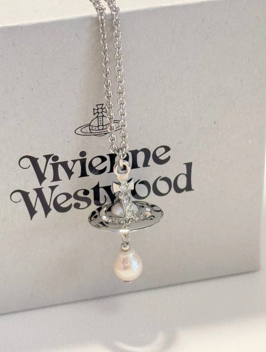 Vivienne Westwood Aleksa Necklace 水滴珍珠｜LE SSERAFIM・Arin 同款 - Topickstore