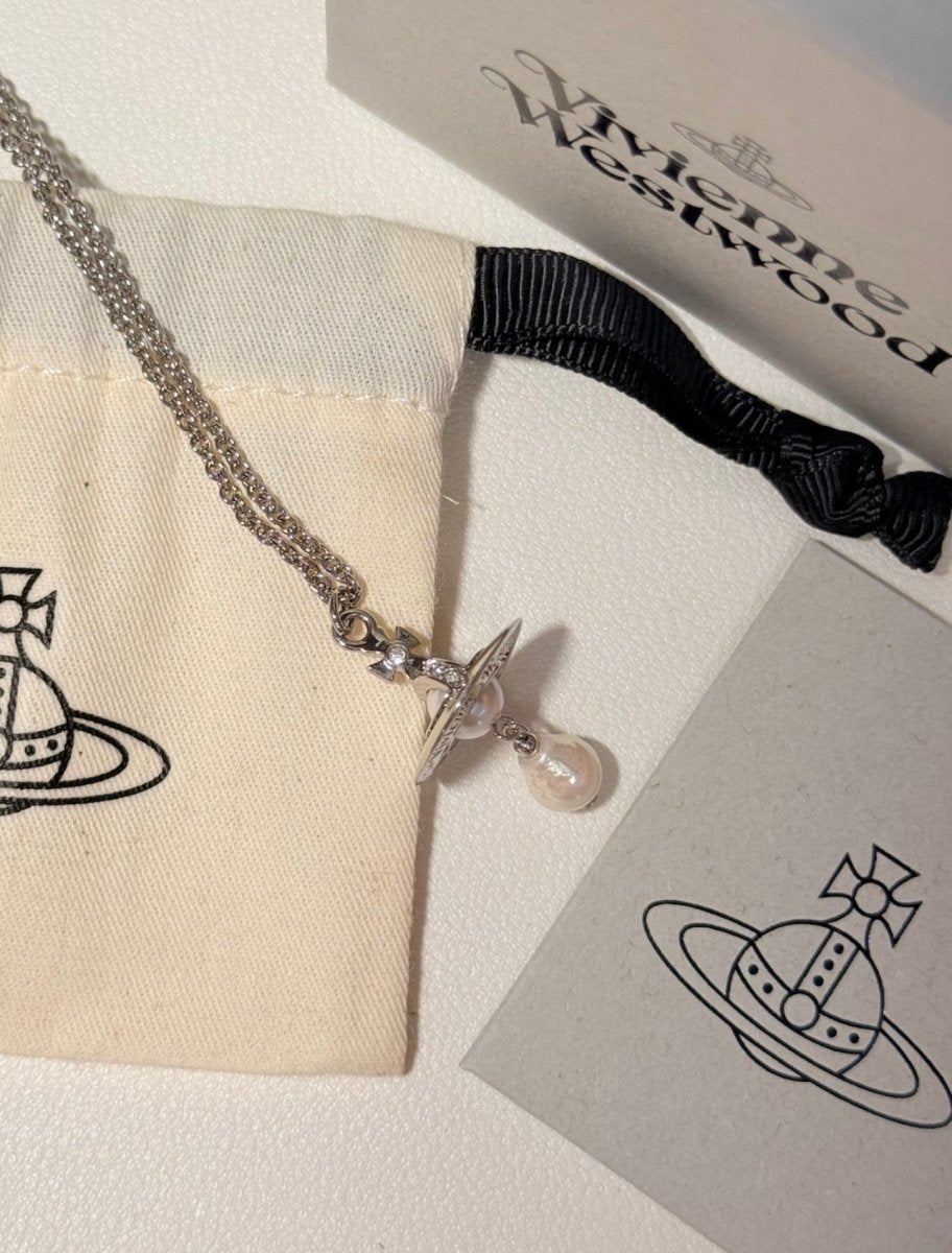 Vivienne Westwood Aleksa Necklace 水滴珍珠｜LE SSERAFIM・Arin 同款 - Topickstore