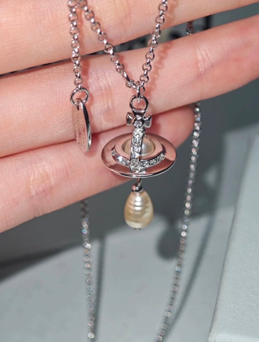 Vivienne Westwood Aleksa Necklace 水滴珍珠｜LE SSERAFIM・Arin 同款 - Topickstore