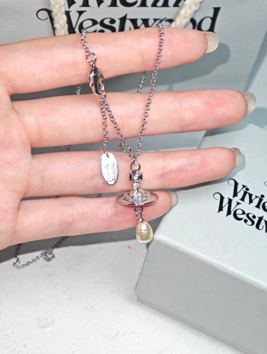 Vivienne Westwood Aleksa Necklace 水滴珍珠｜LE SSERAFIM・Arin 同款 - Topickstore