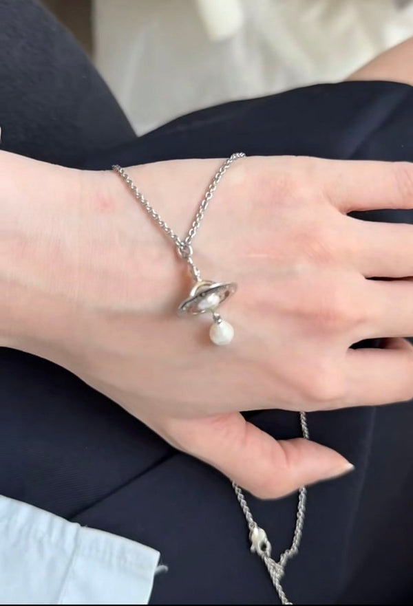 Vivienne Westwood Aleksa Necklace 水滴珍珠｜LE SSERAFIM・Arin 同款 - Topickstore